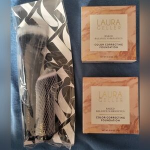 Laura Geller Color Correcting Foundation & Brush Set- Shade Medium
